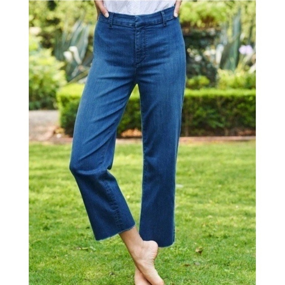 FRANK & EILEEN Kinsale Pants Blue Denim 12 USA Preppy
